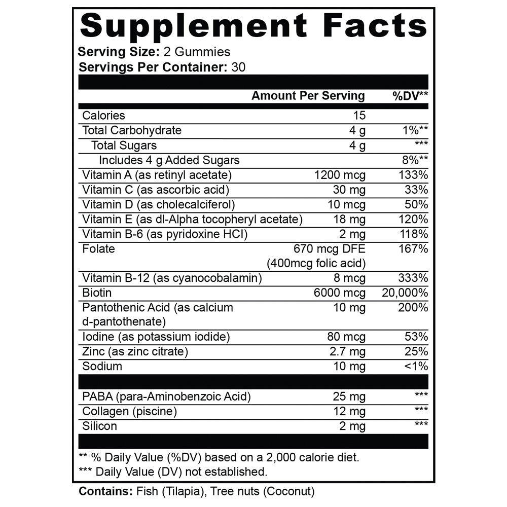 PRIMAL HAIR - Hair, Skin and Nails Gummies